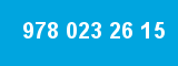 978 023 26 15